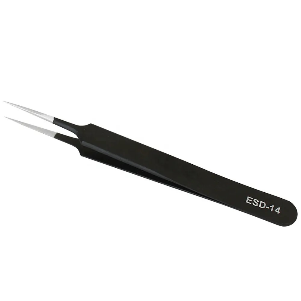 ESD-14 00 پنس سرصاف tweezers مدل ESD-14